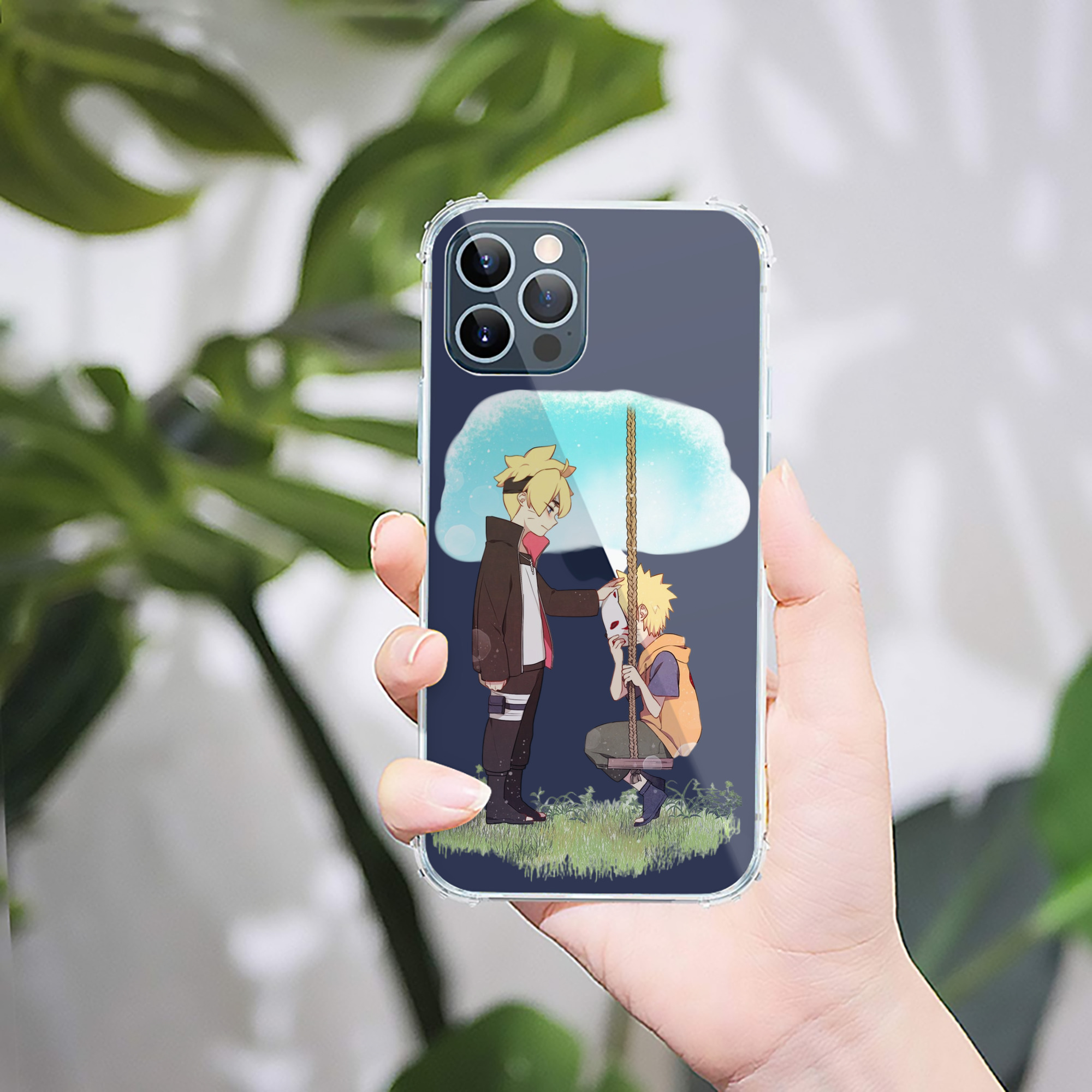 （画像用） NARUTO -ナルト- うずまき ボルト Uzumaki Boruto 【iPhone 12シリーズ対応】透明スマホケース（クリアソフトケース）